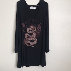 Gypsy warrior dress with bell sleeves